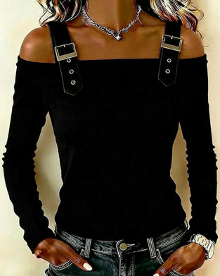 Topp Lang Erme Off-Shoulder Kamisol