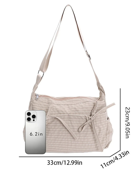 Veske Sløyfe Rutet Crossbody