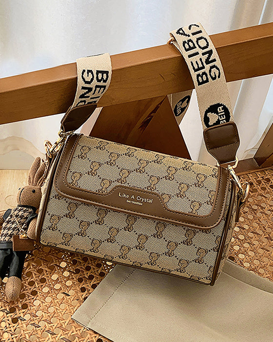 Veske Bjørnetrykk Enkel Skulderveske