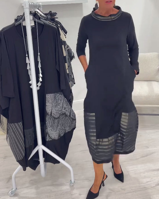 Stilfull Helfarget Kjole Med Sømføyning