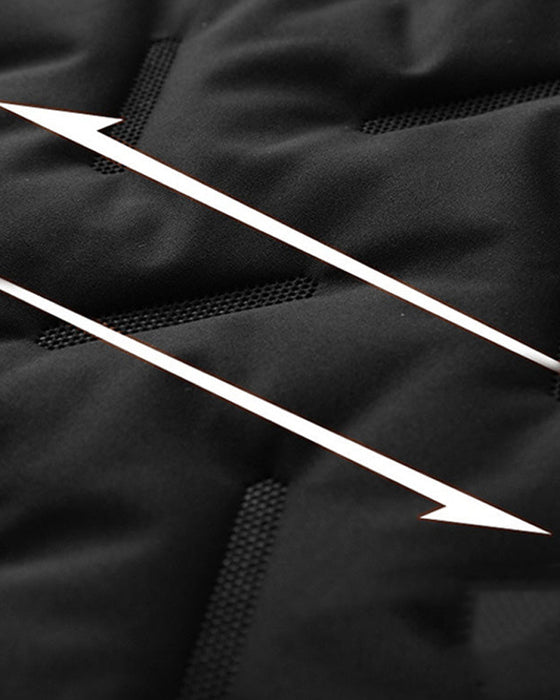 Vest Unisex Vinter Varm Casual Ermeløs Quiltet Med Fleece Foring