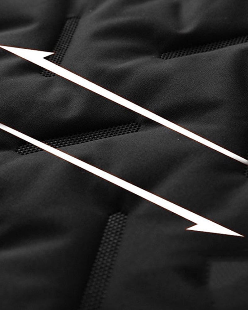 Vest Unisex Vinter Varm Casual Ermeløs Quiltet Med Fleece Foring