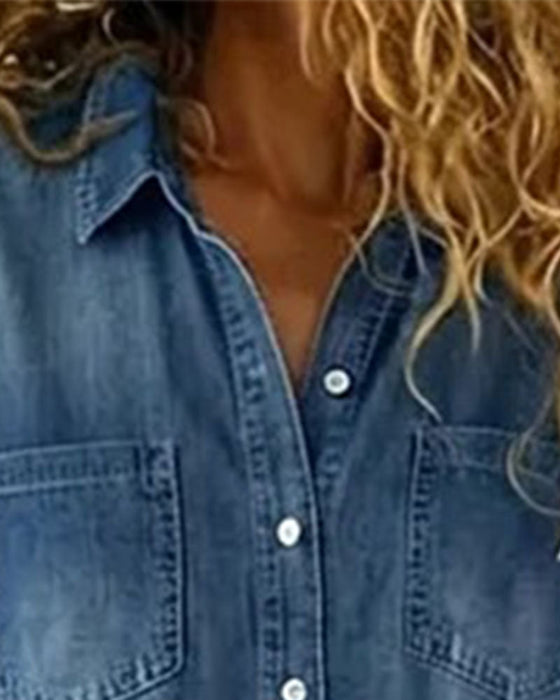 Kjeledress Denim Kort Erme