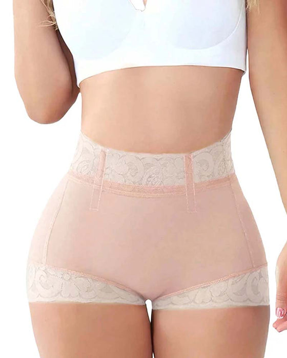 Kvinners Shorts Blonde Høy Midje Shapewear