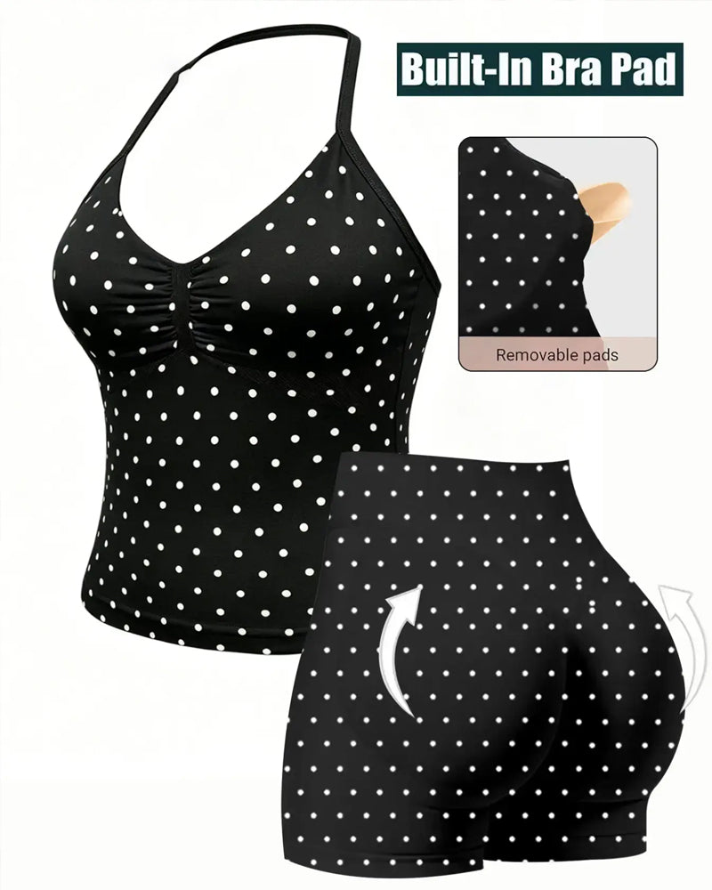 Set Halter Tank Top Sport