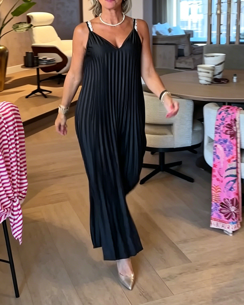 Kjole Ermløs Stropp Lang