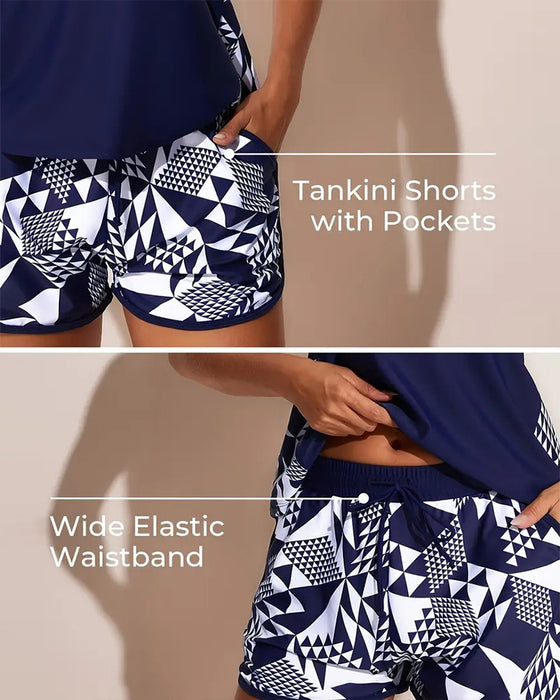 Badedrakt Tanktop Geometrisk Trykk Todelt