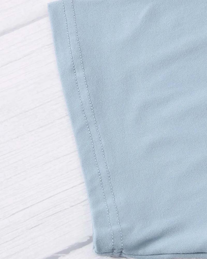 Topp Hjerteformet Rund Hals Kortermet Enkel