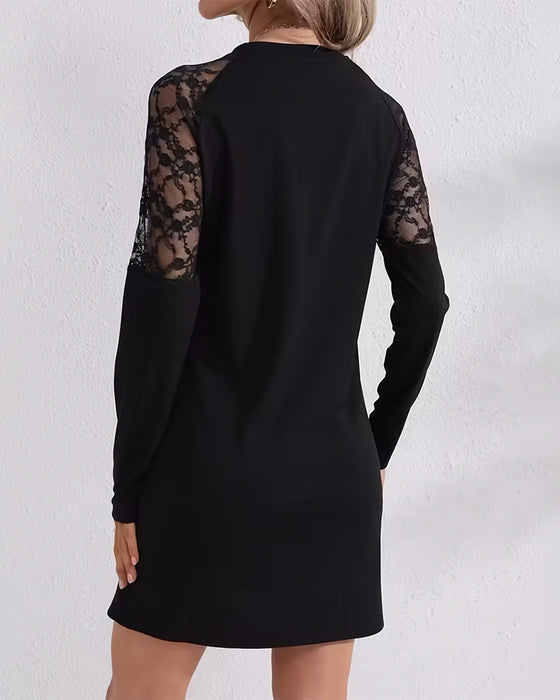 Lappverkskjole Med Knapper Og Rett Passform