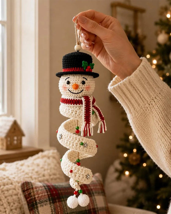 ☃️ DIY Kit Snømann I Spiral Hekling