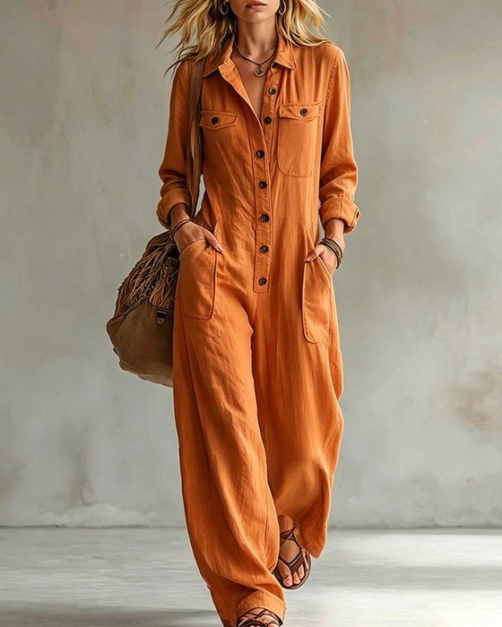 Jumpsuit Enfarget Langermet