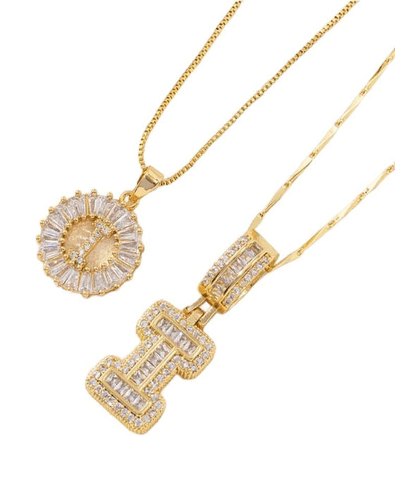 Halskjeder Initial Bokstav Anheng 2 Pakke