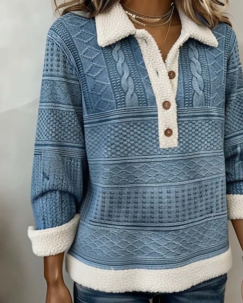 Genser Krage Lappeteppe Mote Casual