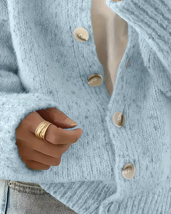 Komfortabel Ensfarget Cardigan