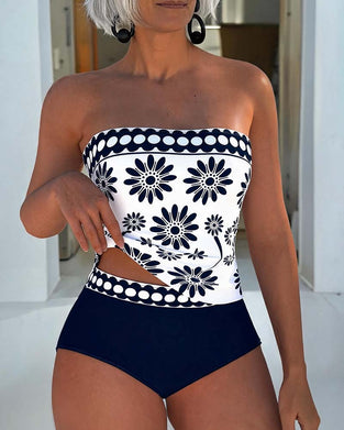 Tankini Daisy Trykk Bandeau