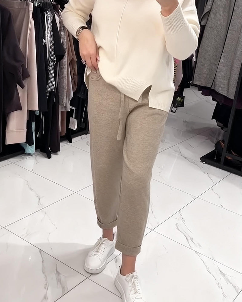 Bukser Snøring Strikket Avkortet