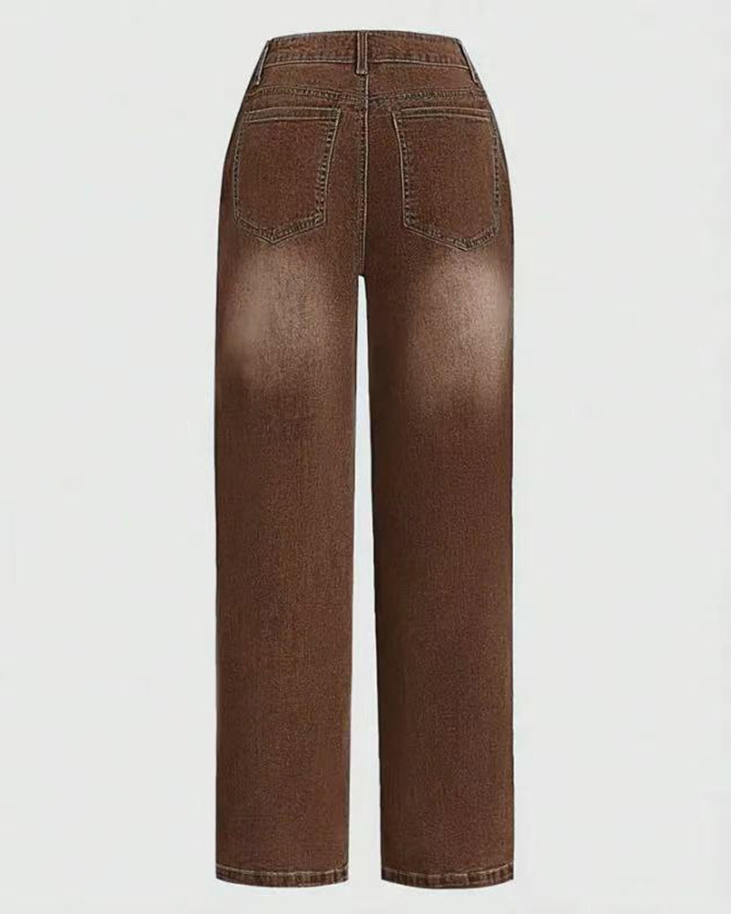 Jeans Multi-Knapp Vasket Løs