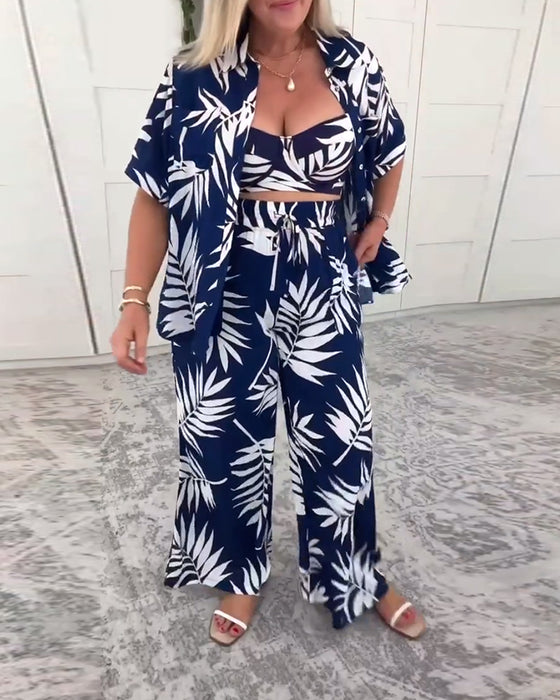 Svømmedrakt Tre-delt Hawaii-mønster