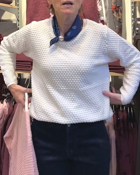 Sweatshirt Rund Hals Pullover Ensfarget
