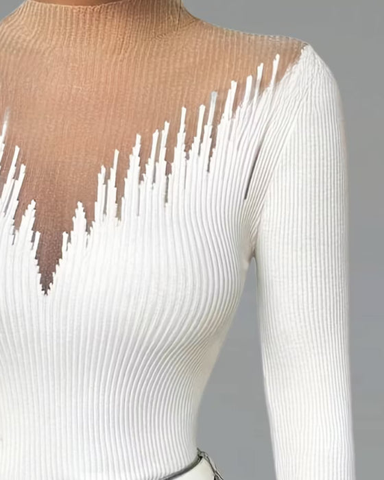 Pullover Casual Mote Lang Erme