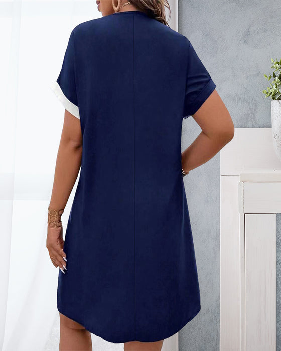 Kjole Blomstermønster Kortermet