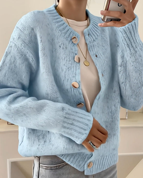 Komfortabel Ensfarget Cardigan