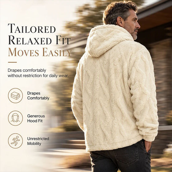 Menn Vinter Jacquard Mønster Hoodie