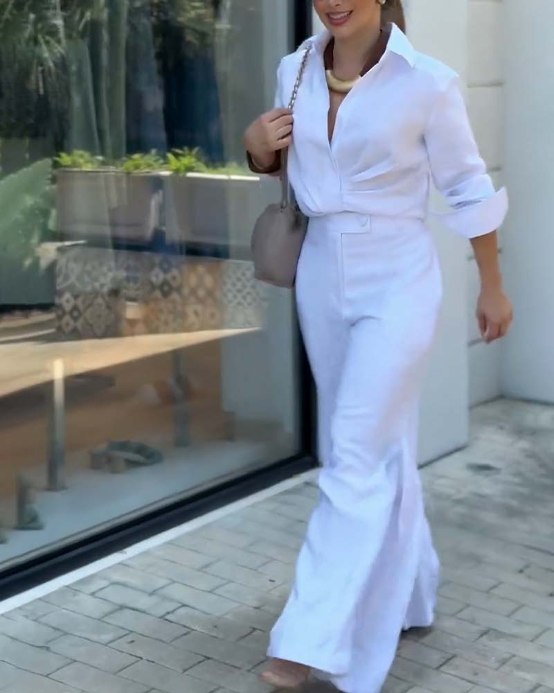 Bluse Jakkeslag Ensfarget Allsidig