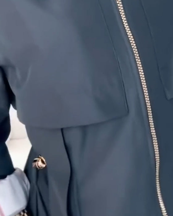 Jakke Trenchcoat Med Hoded Egenskap