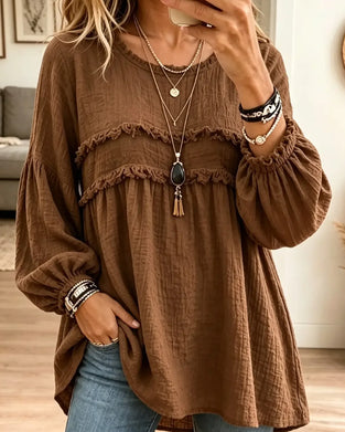 Bluse Solid Rynket Casual