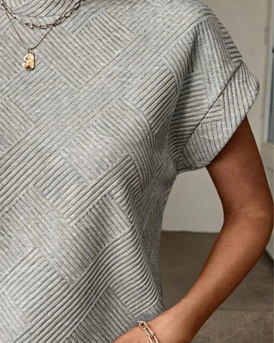 Bluse Solid Rundhalset