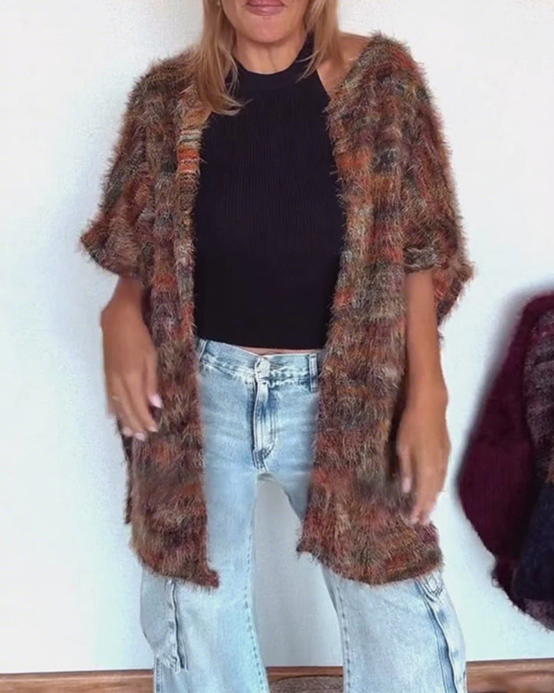 Maillard Plysj-Cardigan Med Lange Ermer