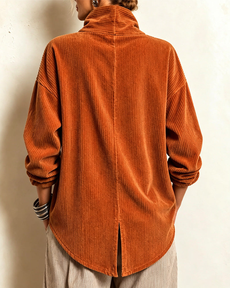 Kåpe Turtleneck Knapp Løs