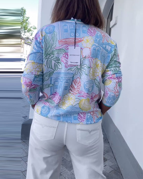 Genser V-Hals Mønstret Mote