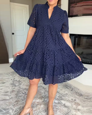 Kjole Ståkrage Hull A-Linje