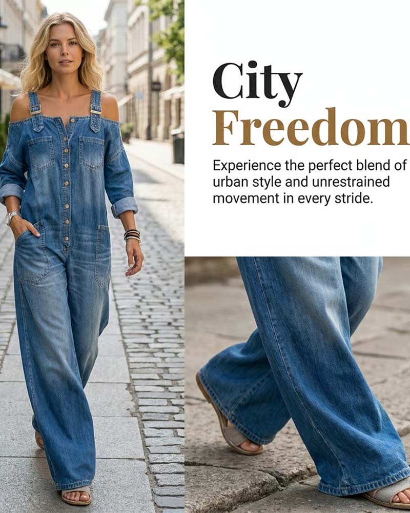 Jumpsuit Spagettistropp Kald Skulder Vida Ben Denim