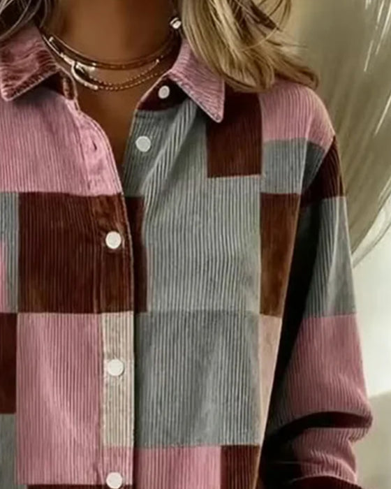 Moteriktig Fløyelsskjorte Med Krage