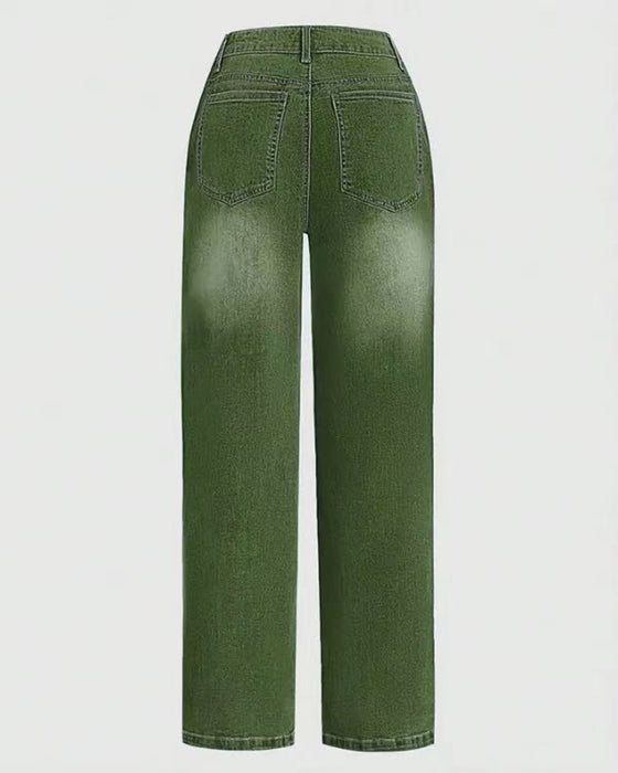 Jeans Multi-Knapp Vasket Løs