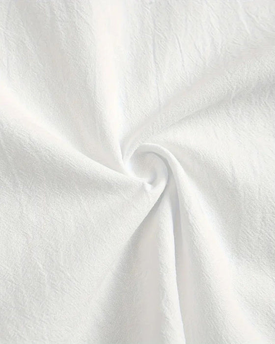 Bluse Krage Ensfarget Knapp Kortermet