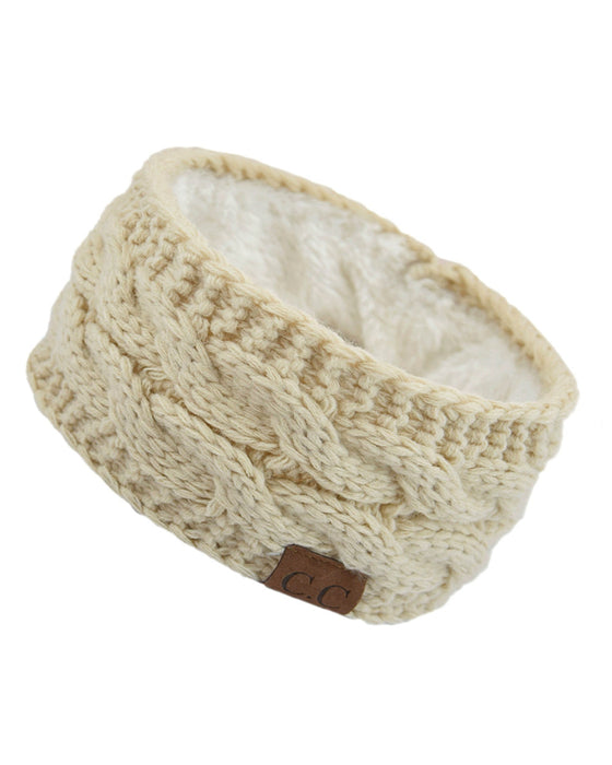 Fleece Strikket Pannebånd For Høst Og Vinter