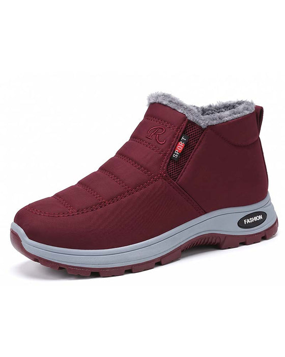 Vinter Tykt Fôrede Snøstøvler, Slip-On Varme Casual Sko For Dame Og Herre