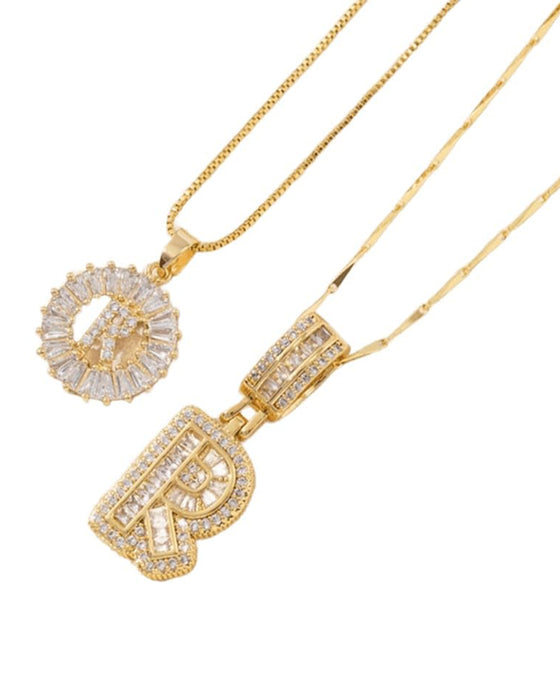 Halskjeder Initial Bokstav Anheng 2 Pakke