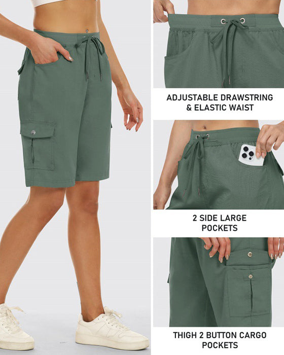 Kvinners Shorts Rasktørkende Cargoshorts Med Lommer