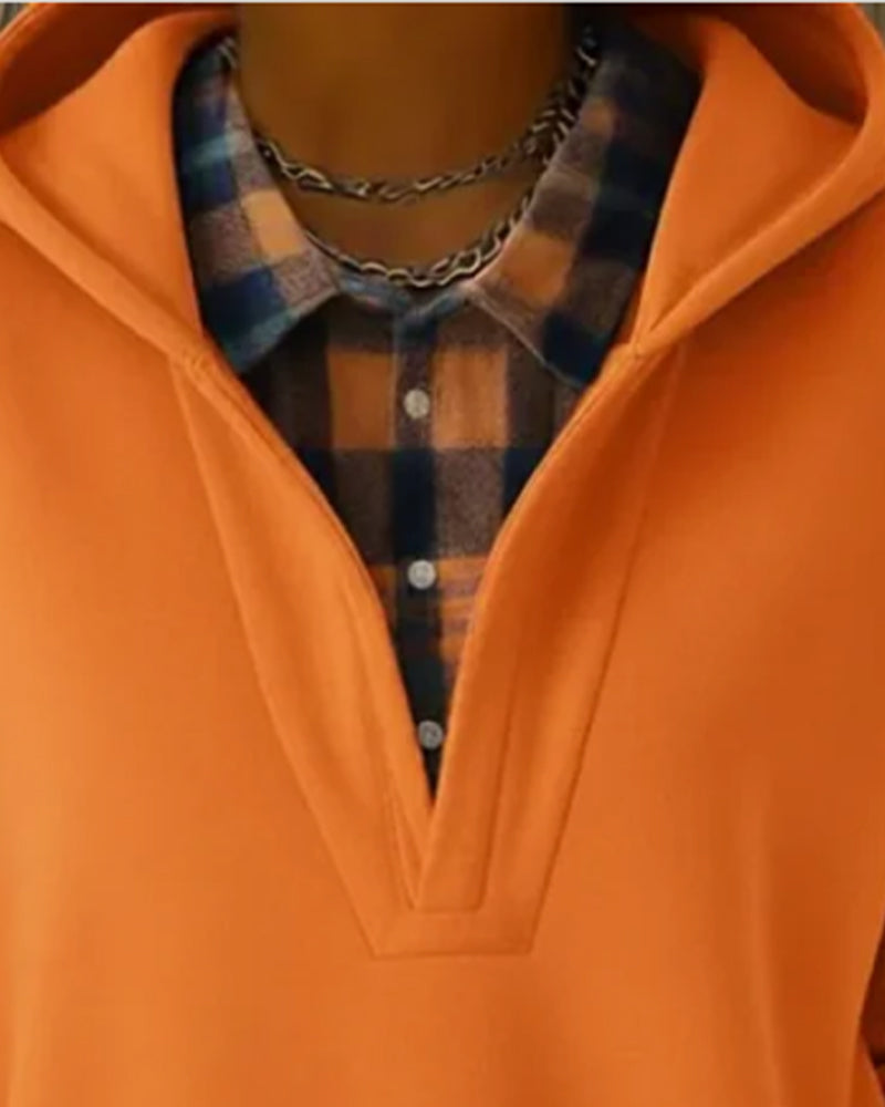 Hettegenser Falsk Todelt Rutet Patchwork