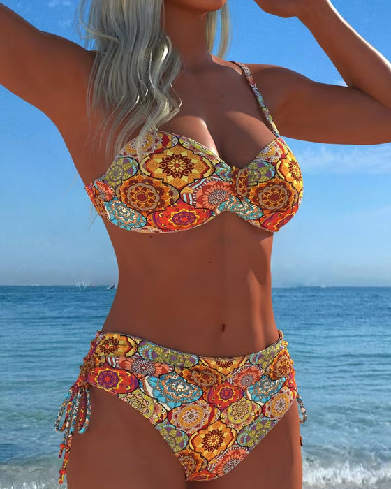 Bikini Snøring Ring Trykk