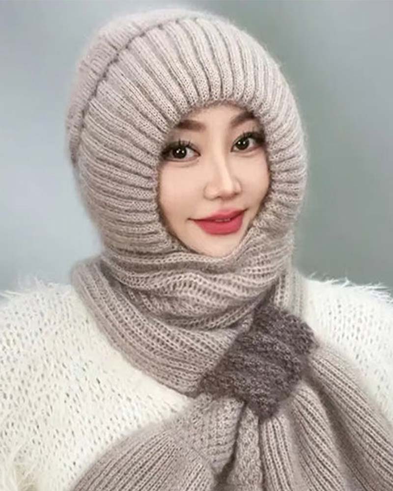 Dame Vindtett Hatt Med Ørebeskyttelse