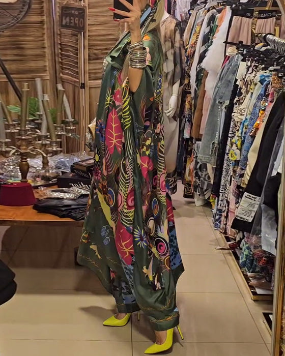 Kimono-trykk tilfeldig todelt sett
