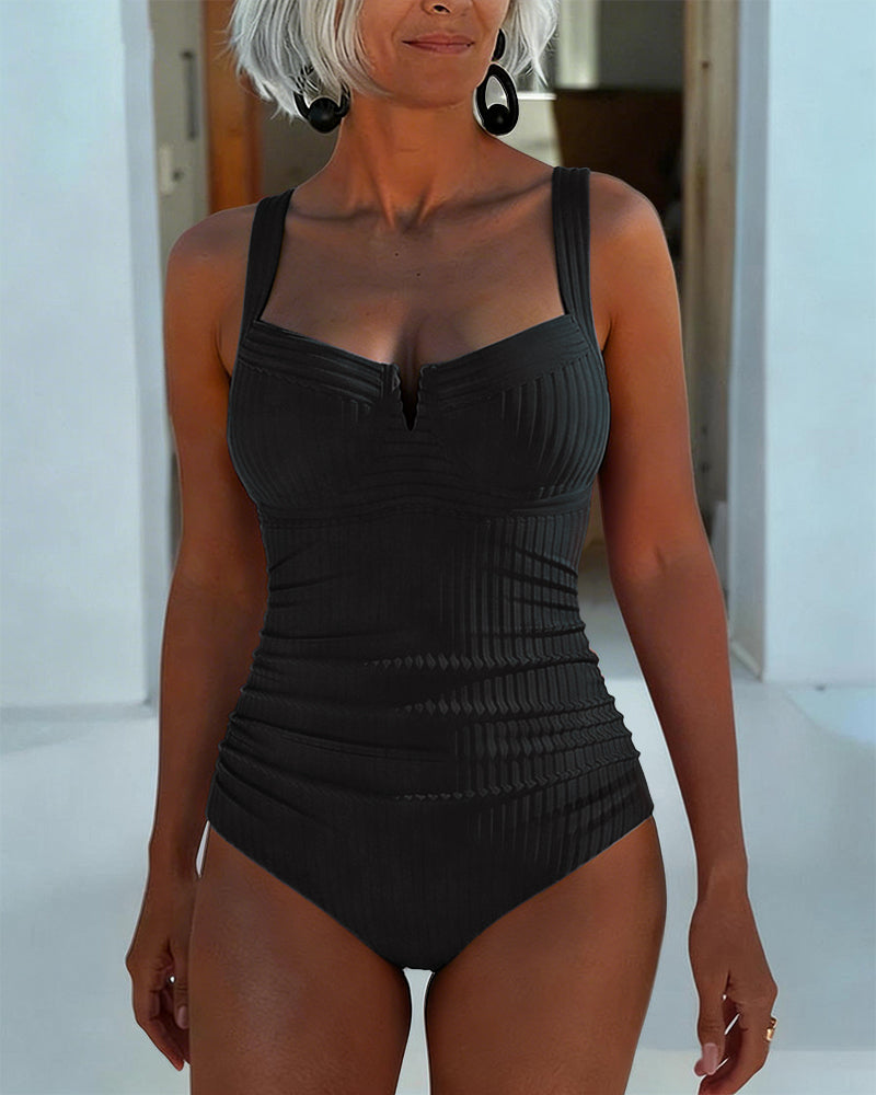 Ett Stykke Spagettistropp Firkantet Hals