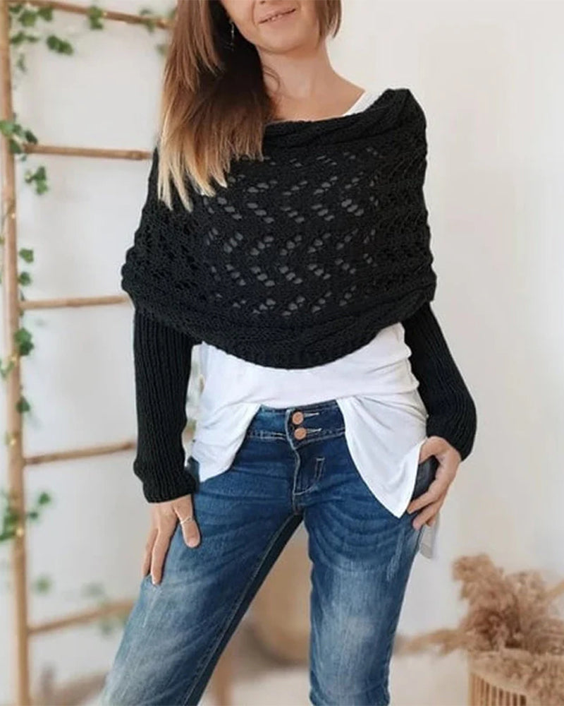 Skjerf Sjal Kvinner Modisk Strikket