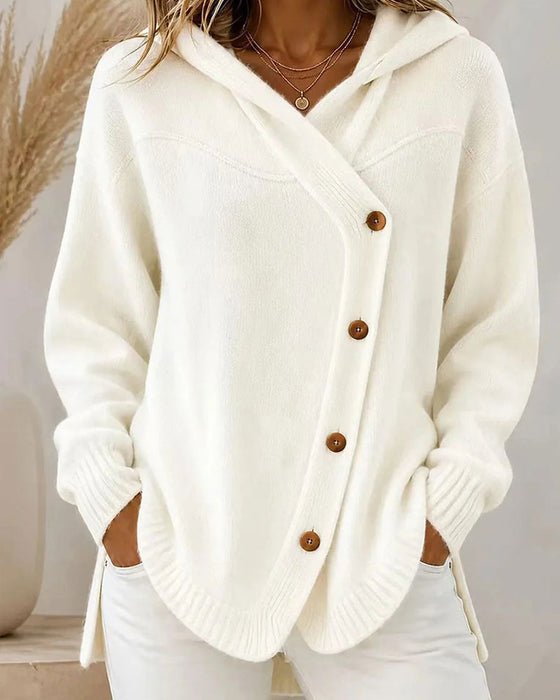 Pullover Kneppet Lang Erm Hette